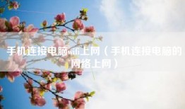 手机连接电脑wifi上网（手机连接电脑的网络上网）