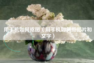 用手机如何抠图（用手机如何抠图片和文字）